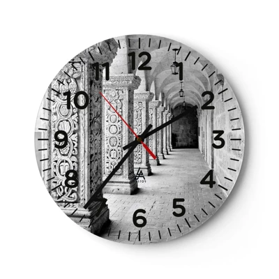 Reloj de pared - Reloj de vidrio - ¿Y adónde nos llevará...? - 40x40 cm