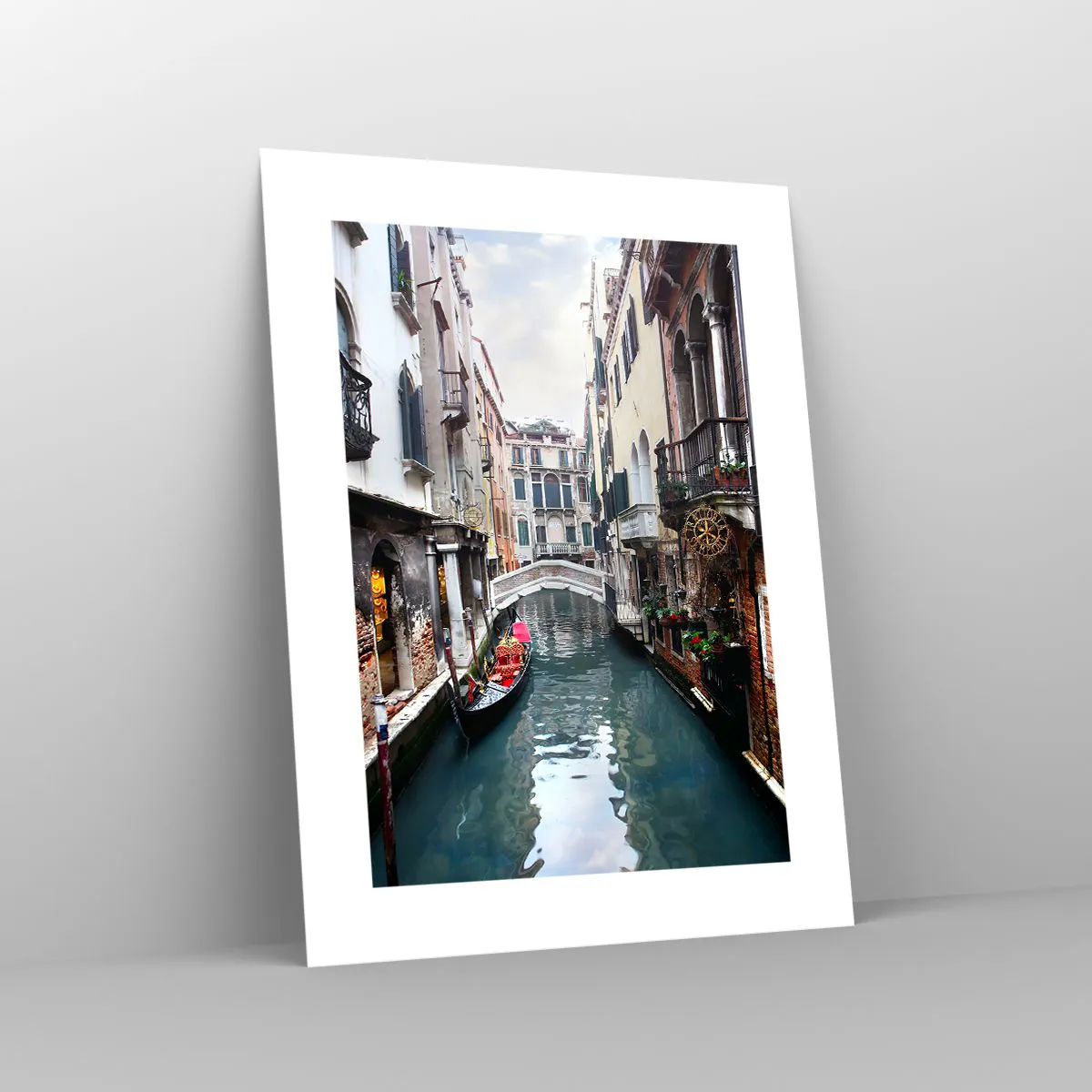 Póster sin marco 100x70 cm - Paisaje veneciano con góndola y puente -  Arttor - Decoraciones de pared modernas y originales para el salón y el  dormitorio