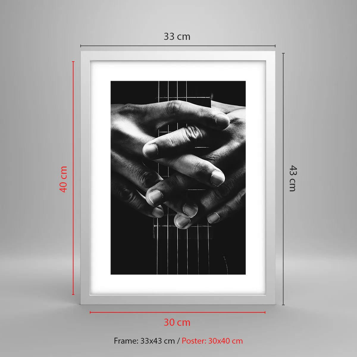 Marco blanco 50x70cm - Marcos para cuadros modernos – Artesta