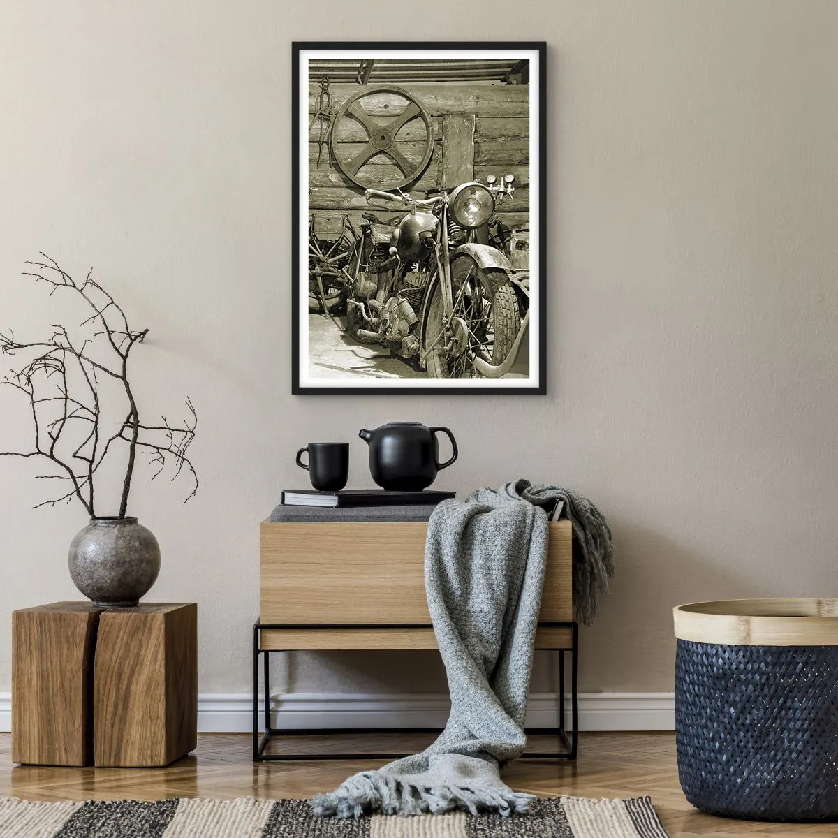 Póster en marco negro 70x100 cm - En el trastero del abuelo - Arttor -  Decoraciones de pared modernas y originales para el salón y el dormitorio
