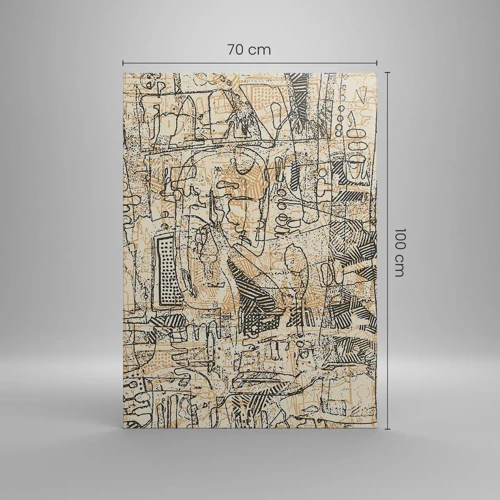Cuadro sobre lienzo - Impresión de Imagen - A la espera de ser descifrado - 70x100 cm