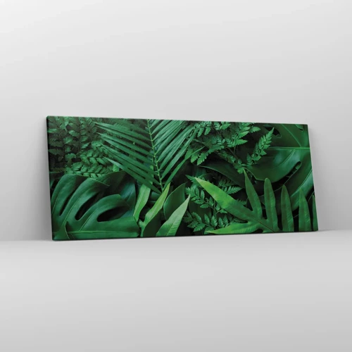 Cuadro sobre lienzo - Impresión de Imagen - Abrazo verde - 100x40 cm