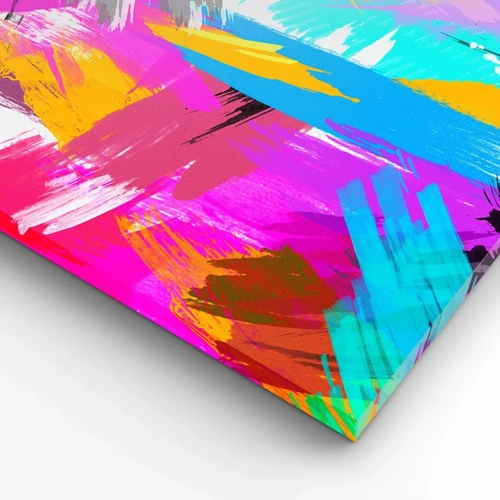 Cuadro sobre lienzo - Impresión de Imagen - Abstracción colorida - 120x80 cm