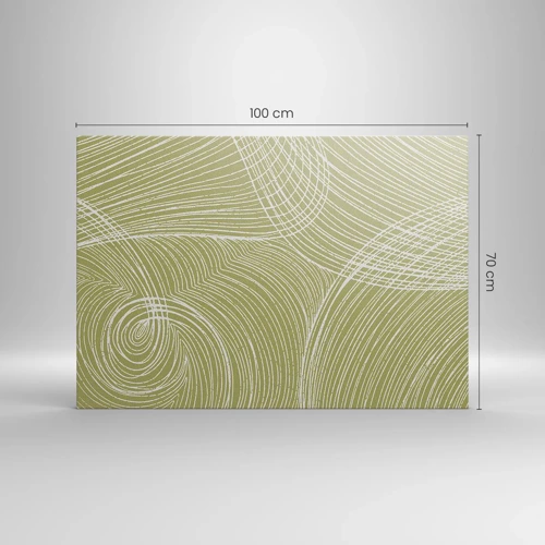 Cuadro sobre lienzo - Impresión de Imagen - Abstracción intrincada en blanco - 100x70 cm