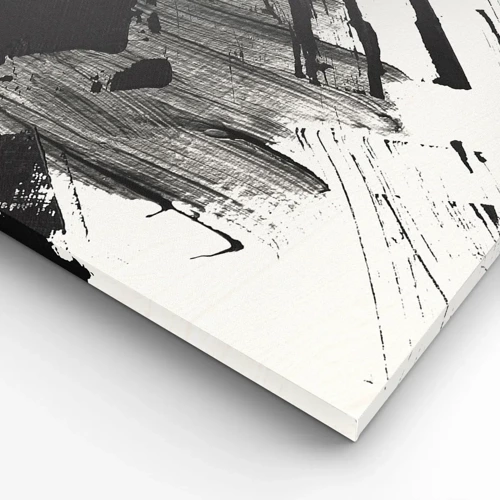 Cuadro sobre lienzo - Impresión de Imagen - Abstracción: la expresión del negro - 30x30 cm