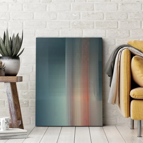 Cuadro sobre lienzo - Impresión de Imagen - Abstracción: ondas de luz - 45x80 cm