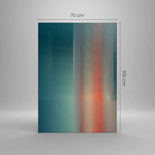 Cuadro sobre lienzo - Impresión de Imagen - Abstracción: ondas de luz - 70x100 cm