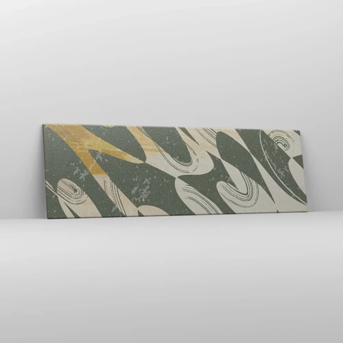 Cuadro sobre lienzo - Impresión de Imagen - Abstracción rítmica - 160x50 cm