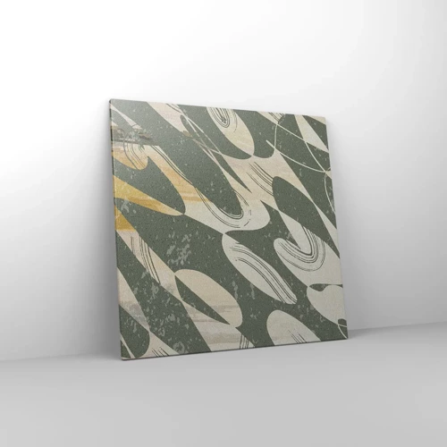 Cuadro sobre lienzo - Impresión de Imagen - Abstracción rítmica - 70x70 cm