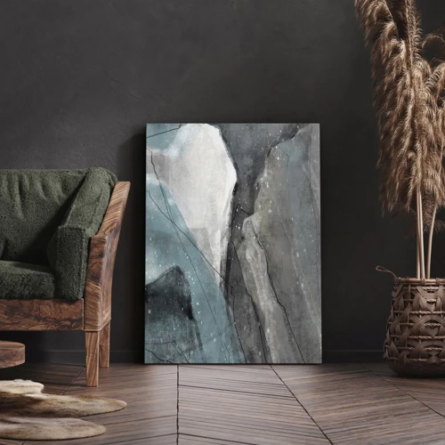 Cuadro sobre lienzo - Impresión de Imagen - Abstracción: rocas y hielo - 45x80 cm