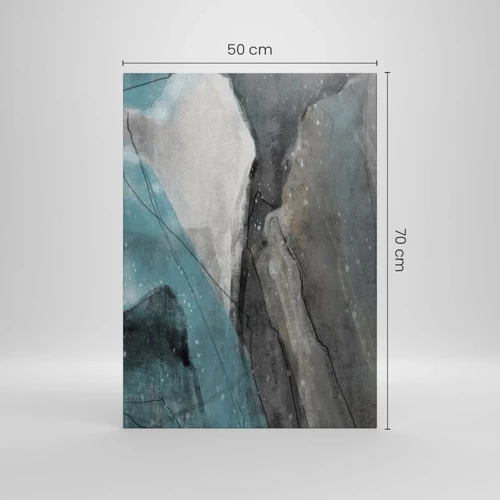 Cuadro sobre lienzo - Impresión de Imagen - Abstracción: rocas y hielo - 50x70 cm