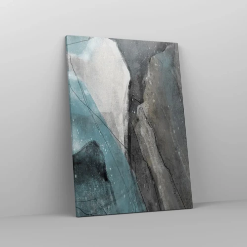 Cuadro sobre lienzo - Impresión de Imagen - Abstracción: rocas y hielo - 50x70 cm