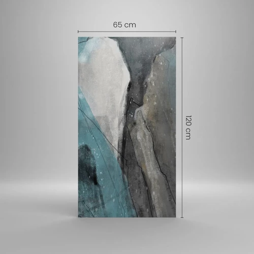 Cuadro sobre lienzo - Impresión de Imagen - Abstracción: rocas y hielo - 65x120 cm