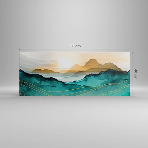 Cuadro sobre lienzo - Impresión de Imagen - Al borde de la abstracción - paisaje - 100x40 cm
