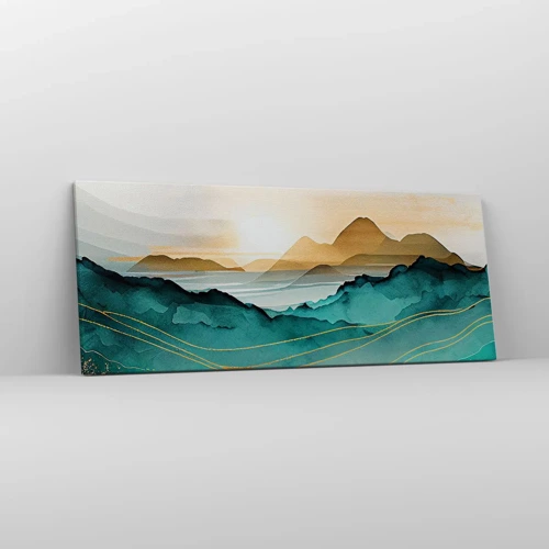 Cuadro sobre lienzo - Impresión de Imagen - Al borde de la abstracción - paisaje - 100x40 cm