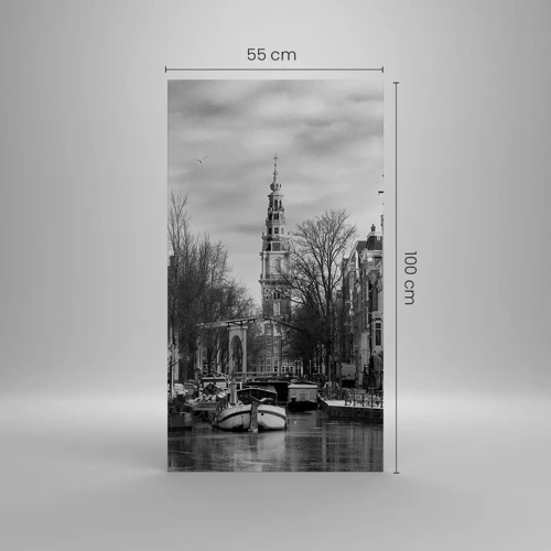 Cuadro sobre lienzo - Impresión de Imagen - Ambiente de Ámsterdam - 55x100 cm