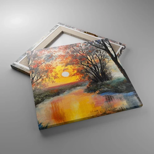 Cuadro sobre lienzo - Impresión de Imagen - Ambiente otoñal - 40x40 cm