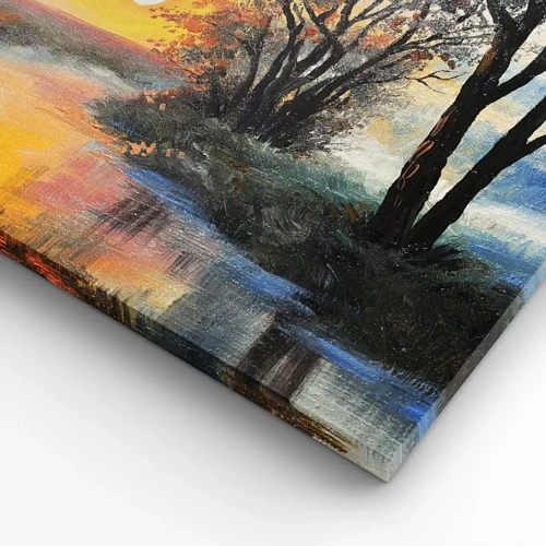 Cuadro sobre lienzo - Impresión de Imagen - Ambiente otoñal - 90x30 cm