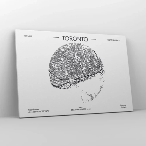 Cuadro sobre lienzo - Impresión de Imagen - Anatomía de Toronto - 120x80 cm