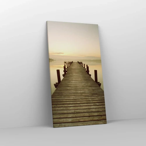 Cuadro sobre lienzo - Impresión de Imagen - Antes del amanecer, al amanecer, la luz - 55x100 cm