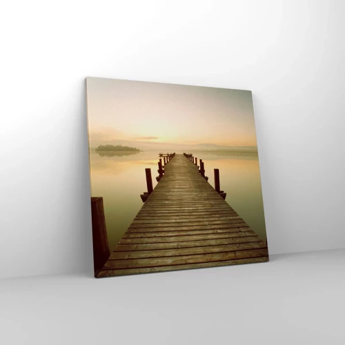 Cuadro sobre lienzo - Impresión de Imagen - Antes del amanecer, al amanecer, la luz - 60x60 cm