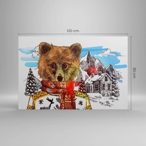 Cuadro sobre lienzo - Impresión de Imagen - Así paso yo el invierno - 120x80 cm