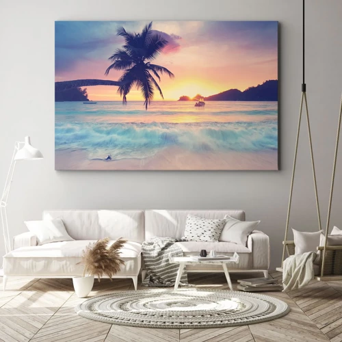 Cuadro sobre lienzo - Impresión de Imagen - Atardecer en la bahía - 70x50 cm