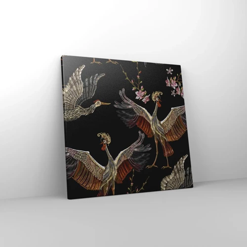 Cuadro sobre lienzo - Impresión de Imagen - Aves de cuento de hadas - 40x40 cm