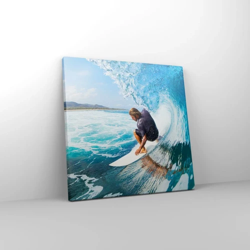 Cuadro sobre lienzo - Impresión de Imagen - Bailando con las olas - 30x30 cm