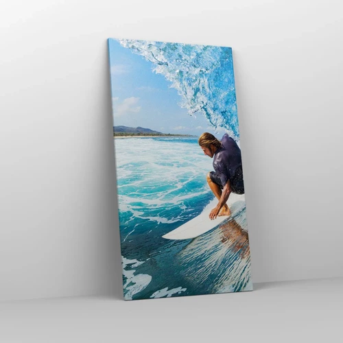 Cuadro sobre lienzo - Impresión de Imagen - Bailando con las olas - 65x120 cm