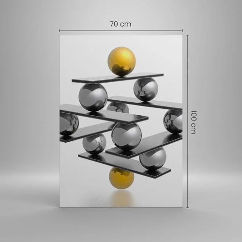 Cuadro sobre lienzo - Impresión de Imagen - Balance de oro y plata - 70x100 cm