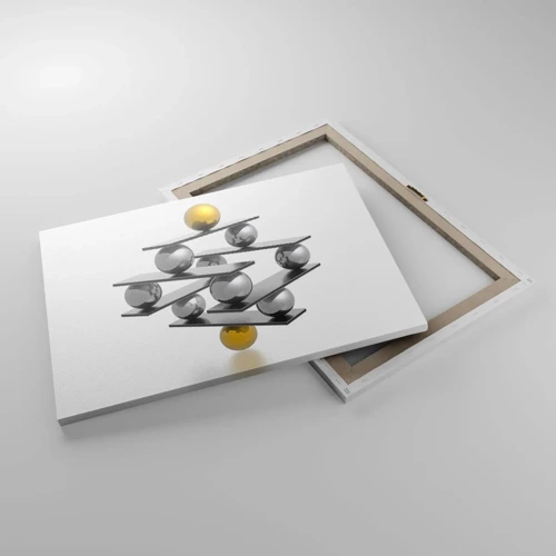 Cuadro sobre lienzo - Impresión de Imagen - Balance de oro y plata - 70x50 cm