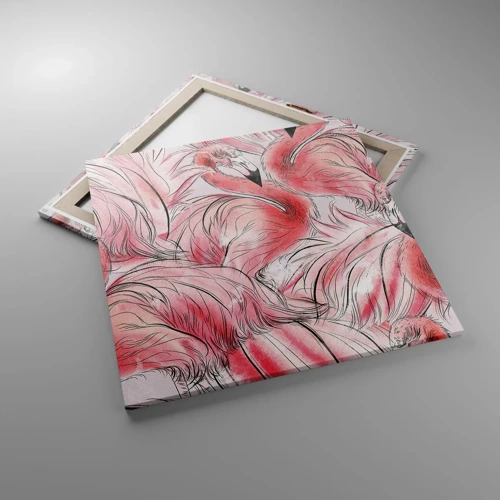 Cuadro sobre lienzo - Impresión de Imagen - Ballet de aves - 70x70 cm