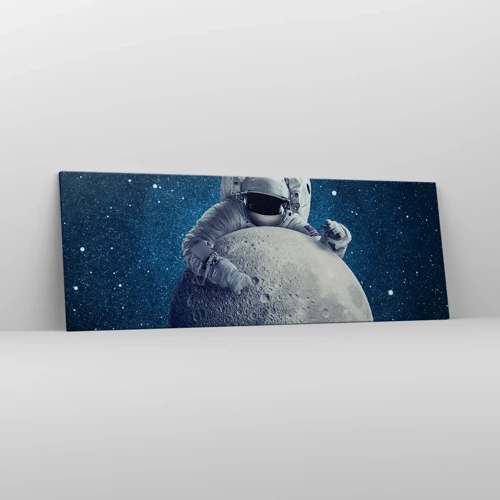 Cuadro sobre lienzo - Impresión de Imagen - Bromista espacial - 140x50 cm