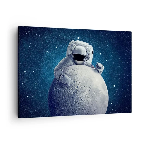 Cuadro sobre lienzo - Impresión de Imagen - Bromista espacial - 70x50 cm