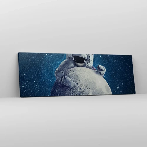 Cuadro sobre lienzo - Impresión de Imagen - Bromista espacial - 90x30 cm