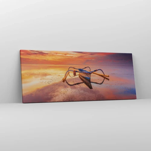 Cuadro sobre lienzo - Impresión de Imagen - Calma de una tarde tropical - 100x40 cm