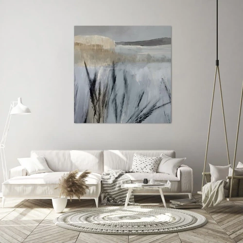 Cuadro sobre lienzo - Impresión de Imagen - Campos de invierno - 60x60 cm