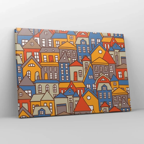 Cuadro sobre lienzo - Impresión de Imagen - Casa tras casa - 70x50 cm