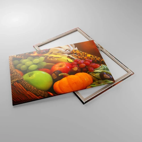 Cuadro sobre lienzo - Impresión de Imagen - Cesta de la cosecha - 100x70 cm