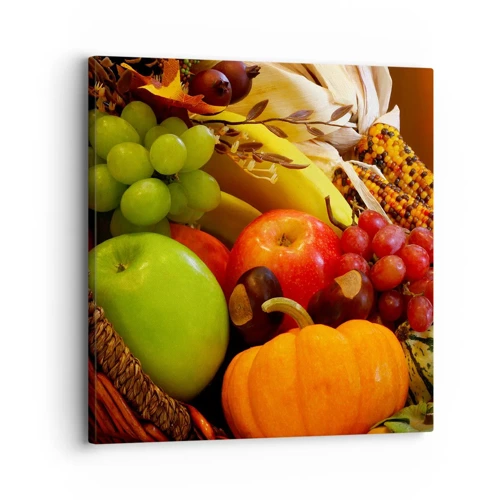 Cuadro sobre lienzo - Impresión de Imagen - Cesta de la cosecha - 30x30 cm
