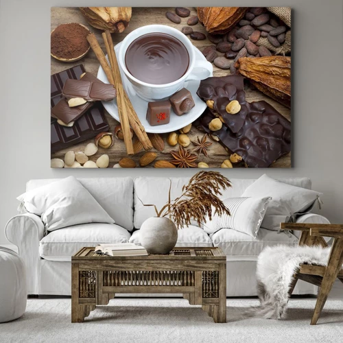 Cuadro sobre lienzo - Impresión de Imagen - Chocolate de ensueño - 70x50 cm