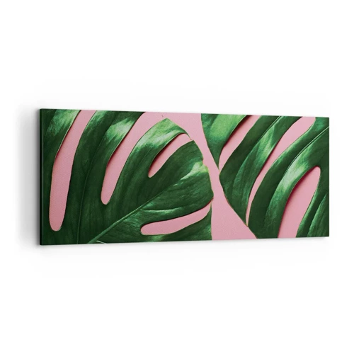 Cuadro sobre lienzo - Impresión de Imagen - Cita con el verde - 120x50 cm