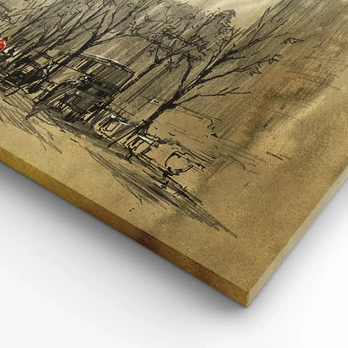 Cuadro sobre lienzo - Impresión de Imagen - Cita en la niebla de Londres  - 80x120 cm