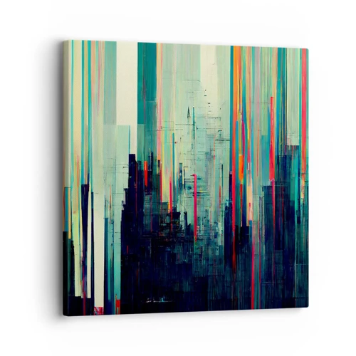 Cuadro sobre lienzo - Impresión de Imagen - Ciudad futurista - 30x30 cm