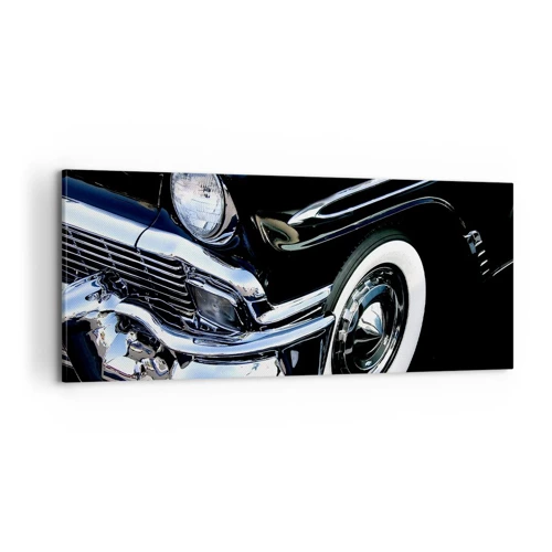 Cuadro sobre lienzo - Impresión de Imagen - Clásicos en plata, negro y blanco - 100x40 cm