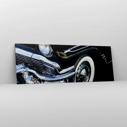 Cuadro sobre lienzo - Impresión de Imagen - Clásicos en plata, negro y blanco - 140x50 cm