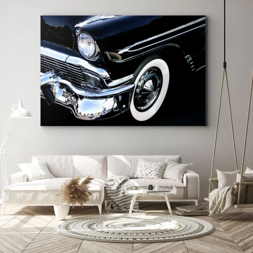 Cuadro sobre lienzo - Impresión de Imagen - Clásicos en plata, negro y blanco - 70x50 cm