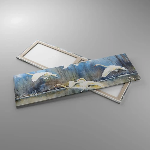 Cuadro sobre lienzo - Impresión de Imagen - Como en un cuento de cisnes salvajes - 160x50 cm