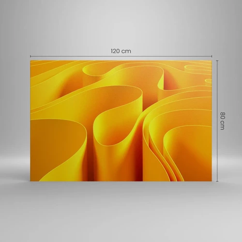 Cuadro sobre lienzo - Impresión de Imagen - Como las olas del sol - 120x80 cm